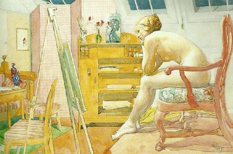 Carl Larsson en studie i root oil painting picture